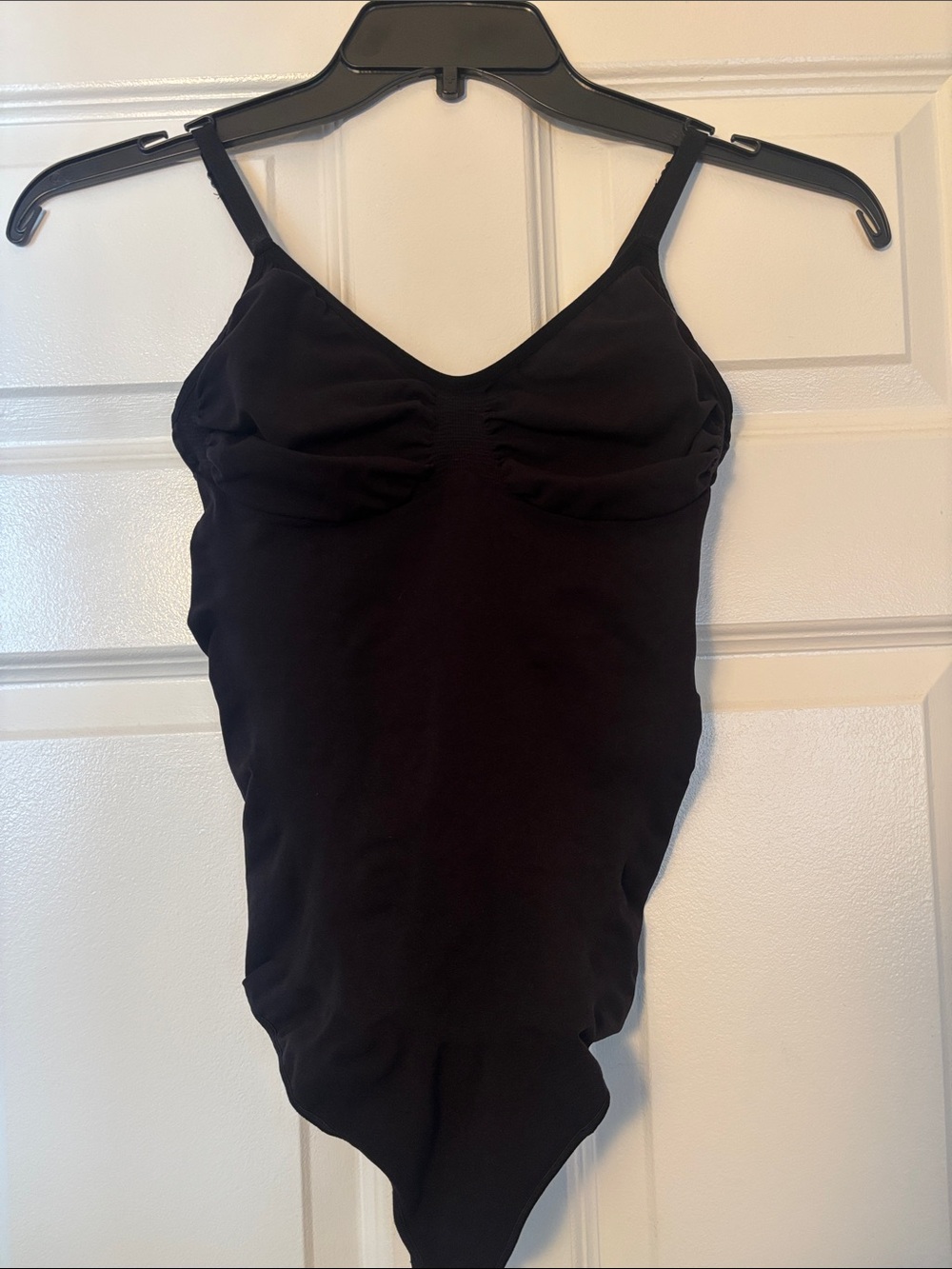 Black Women's Seamless Shaping Bodysuit - Classic Camisole Style
